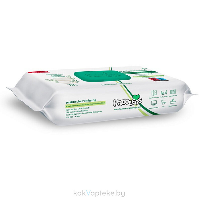 PADDLERS Влажные салфетки для уборки поверхностей Easy Clean, 70 шт