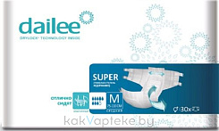 Dailee Подгузники для взрослых Medium (2) (Super), 30 шт