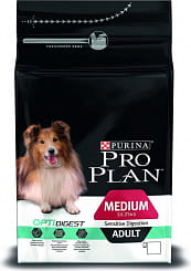 Pro Plan Корм сухой полнорационный  для взрослых собак средних пород с чувствительным  пищеварением , с высоким содержанием ягненка, 14 кг