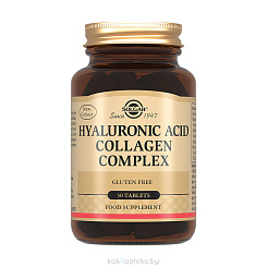 Solgar Комплекс коллагена и гиалуроновой кислоты, БАД (таблетки массой 1785 мг±5%) №30