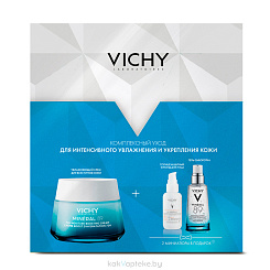 Набор VICHY MINERAL 89 Крем интенсивно увлаж. 72 ч для всех типов кожи, 50 мл+  Гель-сыворотка ежедн. для кожи,подверженной агрессивн. внешн. возд. 10 мл +CAPITAL SOLEIL UV-AGE DAILY Солнц. флюид для лица невесомый против призн. фотостар.SPF 50 + 3 мл