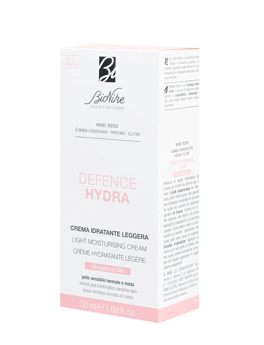 BioNike Крем увлажняющий для лица DEFENCE HYDRA light moisturising cream, 50 мл