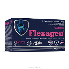 Флексаген / Flexagen с малиновым вкусом, БАД пакетики по 12г №30