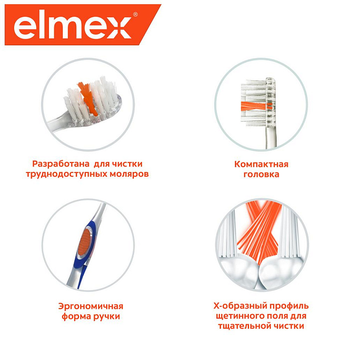 Elmex Colgate Сaries Protection Зубная щетка (Colgate Элмекс "Защита от кариеса") (средней жесткости)