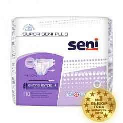 Super Seni Plus extra large Подгузники дышащие для взрослых 10 шт