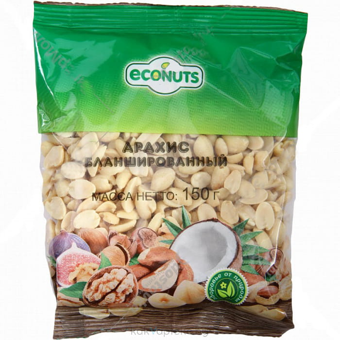 Econuts Арахис бланшированный, 150 гр