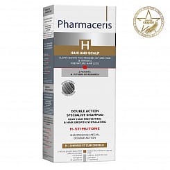Pharmaceris Н Шампунь предотвращающий седину и стимулирующий рост волос  H- STIMUTONE,250мл