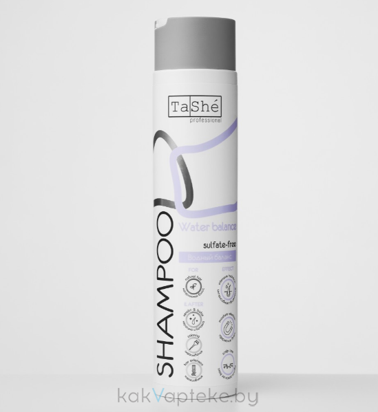 Tashe Professional Шампунь бессульфатный для волос "Water balance", 300 мл