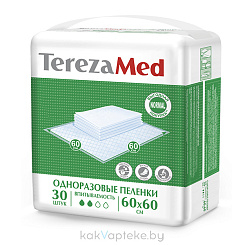 TerezaMed Пеленки одноразовые впитывающие Normal 60x60, 30 шт