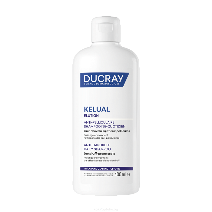 DUCRAY KELUAL ELUTION Шампунь поддерживающий от перхоти для ежедневного применения 400 мл