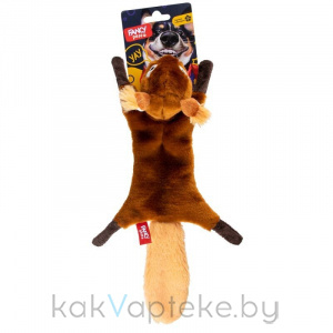 FANCY PETS Мягкая игрушка для собак, "Белка", шуршащая с пищалкой,  38 см,арт.FPS8