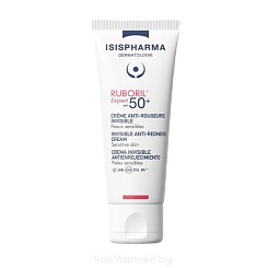ISISPHARMA RUBORIL Expert SPF50+ INVISIBLE крем для чувст. кожи скл. к покраснению с SPF50+ без тона (c наноматериаломTinosorb@ M), 40 мл