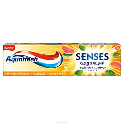 Aquafresh Senses Зубная паста Бодрящий Грейпфрут, 75 мл
