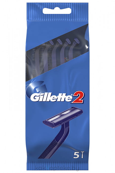 Gillette 2 Бритвы одноразовые, 5 шт