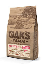 OAK'S FARM Полноценный сбалансированный беззерновой корм для зрелых собак малых и миниатюрных пород Salmon/ Лосось 6,5кг