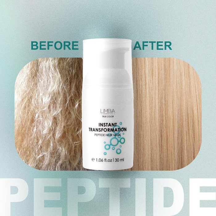 Limba Cosmetics Пептидная маска экспресс-восстановление для волос Instant Transformation,30 мл