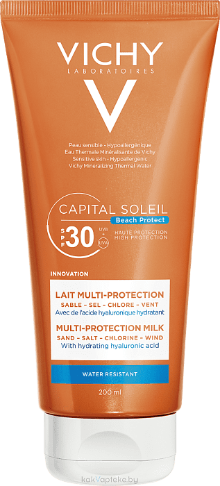 VICHY Capital Soleil Молочко солнцезащитное увлажняющее "мультизащита" SPF 30 200 мл