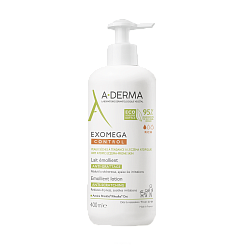 A-DERMA EXOMEGA CONTROL Смягчающий лосьон для лица и тела, 400 мл