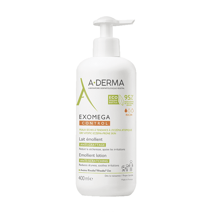 A-DERMA EXOMEGA CONTROL Смягчающий лосьон для лица и тела, 400 мл