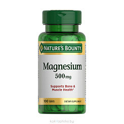 Nature's Bounty Магний-500 мг, БАД таблетки №100