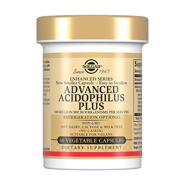 Solgar Ацидофилус плюс, БАД капсулы №60