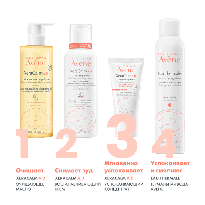 AVENE XeraCalm A.D Успокаивающий концентрат 50 мл