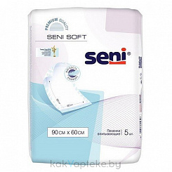 Seni soft Пеленки одноразовые (впитывающие) 90х60 5 шт