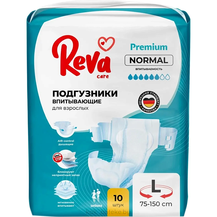 Reva Care Подгузники  для взрослых Normal L, 10 шт