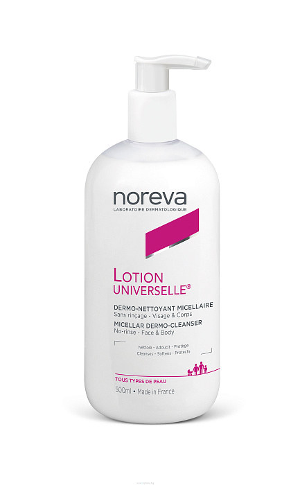 NOREVA ЛОСЬОН УНИВЕРСАЛЬНЫЙ очищающий мицеллярный, 500 мл