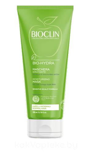 BIOCLIN BIO-HYDRA Увлажняющая маска для волос (яблоко), 200 мл