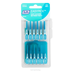 TePe Межзубные ершики (EasyPick, 36 шт. в блист. размер M/L, голубой) (силиконовые)