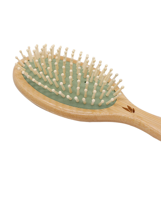 Beter Расческа для волос массажная BAMBOO CUSHION BRUSH с деревянными зубчиками