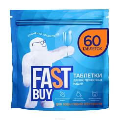 Fastbuy Таблетки для мытья посуды в посудомоечной машине ECO Crystal Power DishTabs, 60 шт