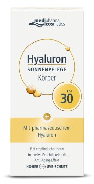 Hyaluron Medipharma cosmetics Солнцезащитный крем для тела SРF 30, 150 мл