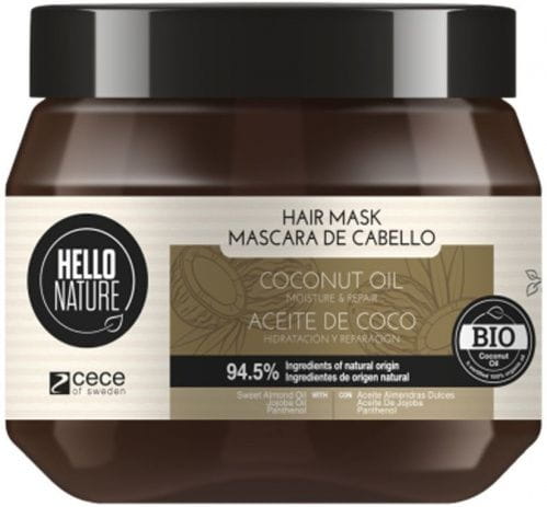 HELLO NATURE COCONUT OIL MASK Маска для волос с маслом кокоса, 250 мл