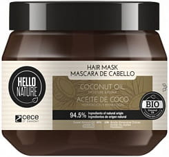 HELLO NATURE COCONUT OIL MASK Маска для волос с маслом кокоса, 250 мл