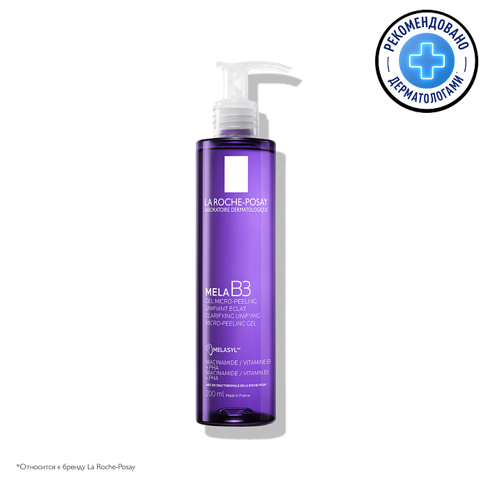 LA ROCHE-POSAY MELA B3 Очищающий гель-пилинг против пигментации для лица и тела 200 мл