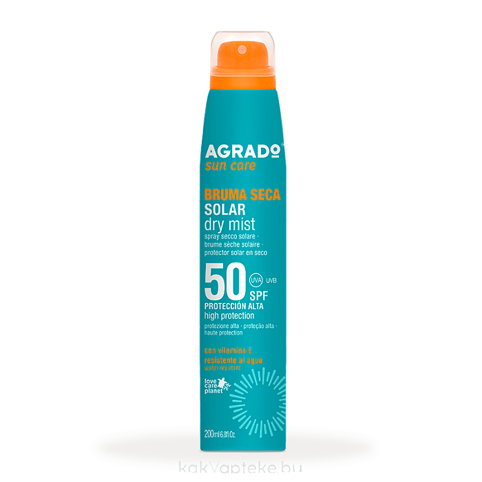 AGRADO Солнцезащитный сухой мист SPF 50 / Solar Dry Mist SPF 50, 200мл