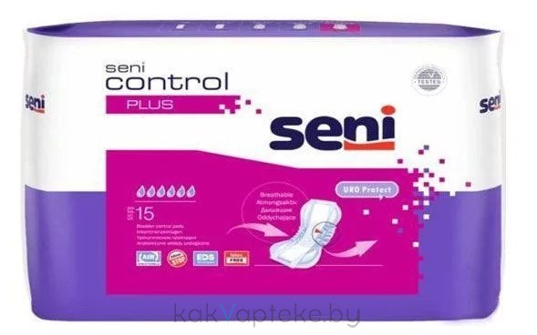 SENI CONTROL Прокладки урологические в размере PLUS 15 шт