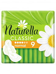 Naturella Classic Camomile Normal with wings Ароматизир женские гигиен прокладки с крылышками, 9 шт