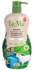 BioMio BIO-CARE Экологичное средство для мытья посуды (в том числе детской) БиоМио. С экстрактом хлопка и ионами серебра. Концентрат. БЕЗ ЗАПАХА 750 мл
