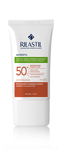 Rilastil ACNESTIL Себо-нормализующий  солнцезащитный крем SPF 50+ 40 мл