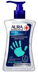 AURA antibacterial Derma protect Жидкое антибактериальное крем-мыло 2в1, 250 мл
