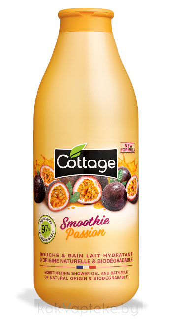 COTTAGE Гель для душа и ванны увлажняющий Smoothie Passion/Moisturizing Shower Gel and Bath Milk, 750 мл