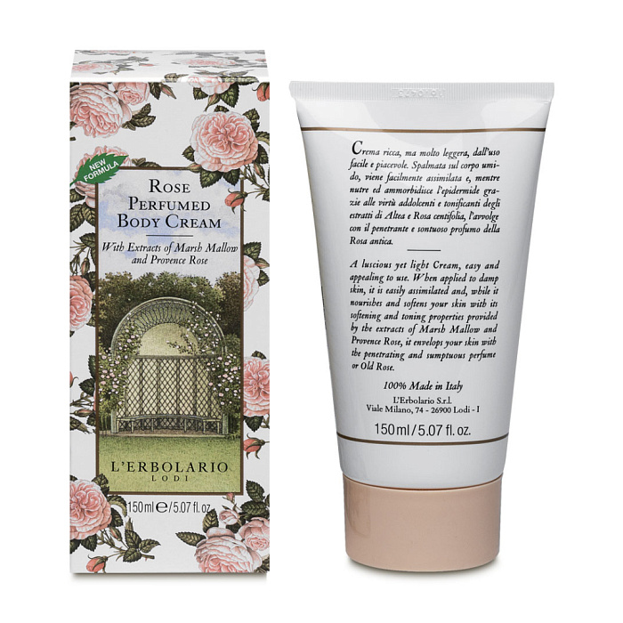 L'Erbolario РОЗА Парфюмированный крем для тела 150 мл