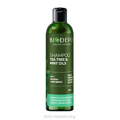 Biodepo Шампунь балансирующий с эфирными маслами чайного дерева и мяты 250 мл