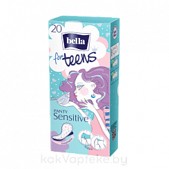 Bella for Teens PANTY sensitive Экстратонкие женские гигиенические ежедневные прокладки 20 шт