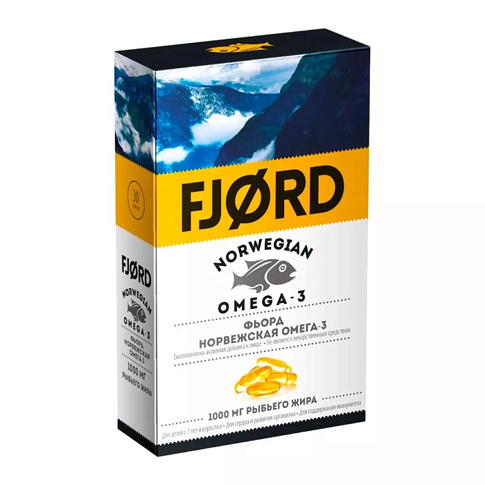 Фьорд Норвежская Омега-3 капсулы №30