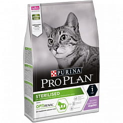 Pro Plan Корм сухой полнорационный для стерилизованных кошек и кастрированных котов, с высоким содержанием Индейки, 10 кг