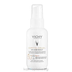 VICHY Capital Soleil Солнцезащитный флюид для лица невесомый против признаков фотостарения UV AGE-DAILY SPF50+, 40 мл